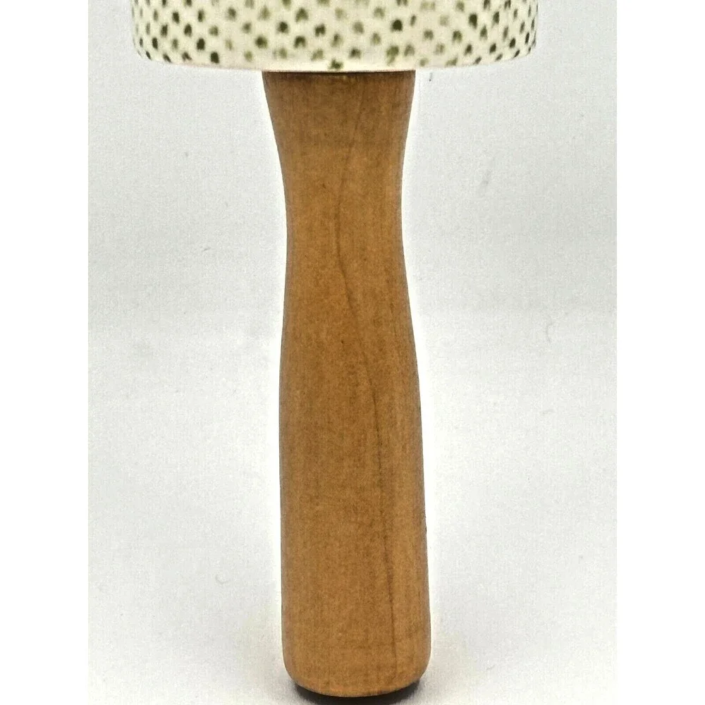 Anthropologie Rolling Pin POLAR GAZE Ceramic Winter Holiday Folk‎ Snowflake